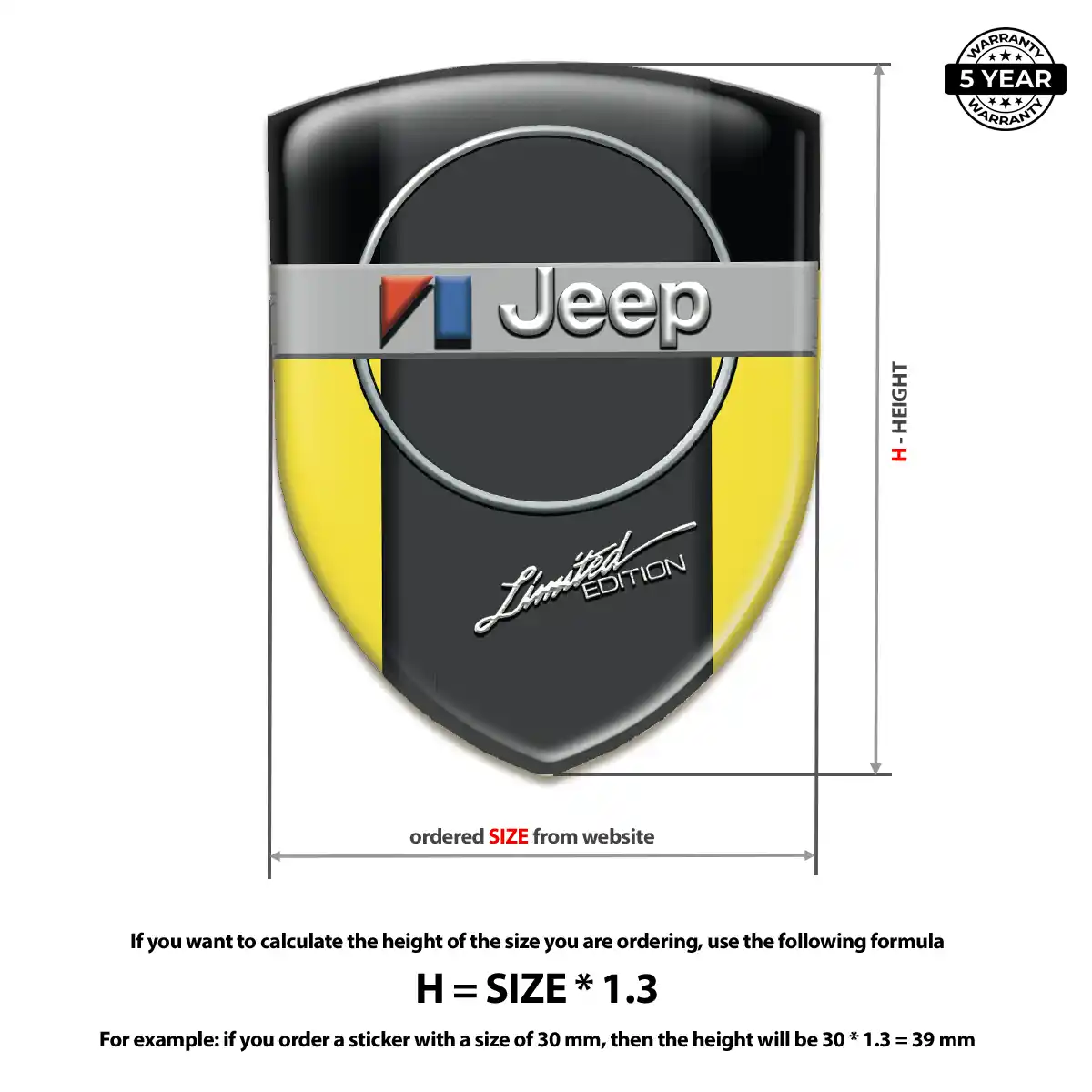 Jeep Car Badge Sticker Noble Edition
