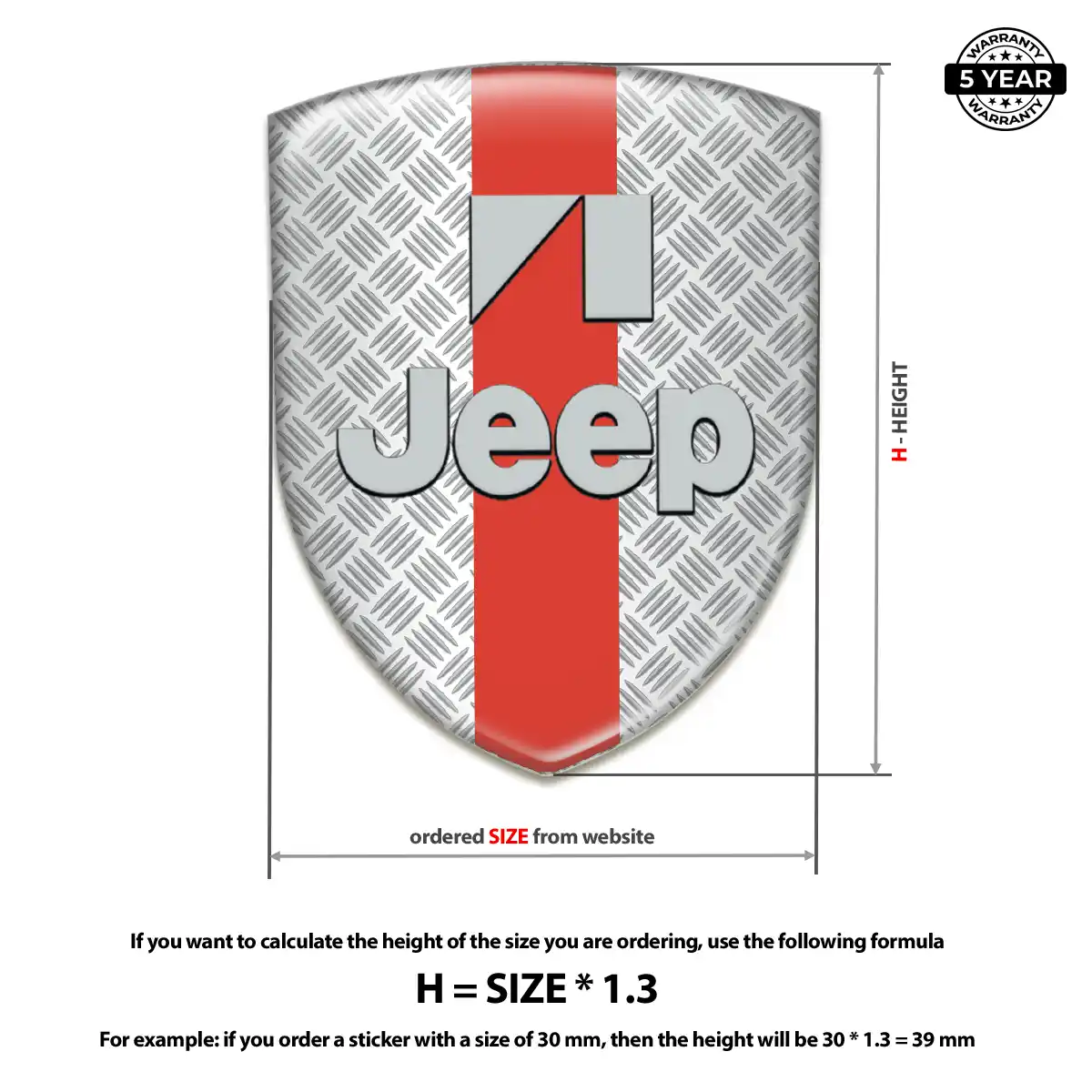 Jeep Car Badge Sticker Opulent Line