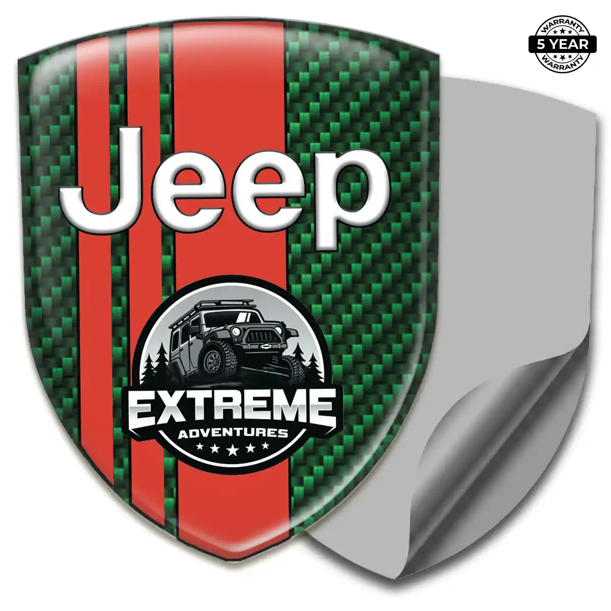 Jeep Car Badge Sticker Premium Dome