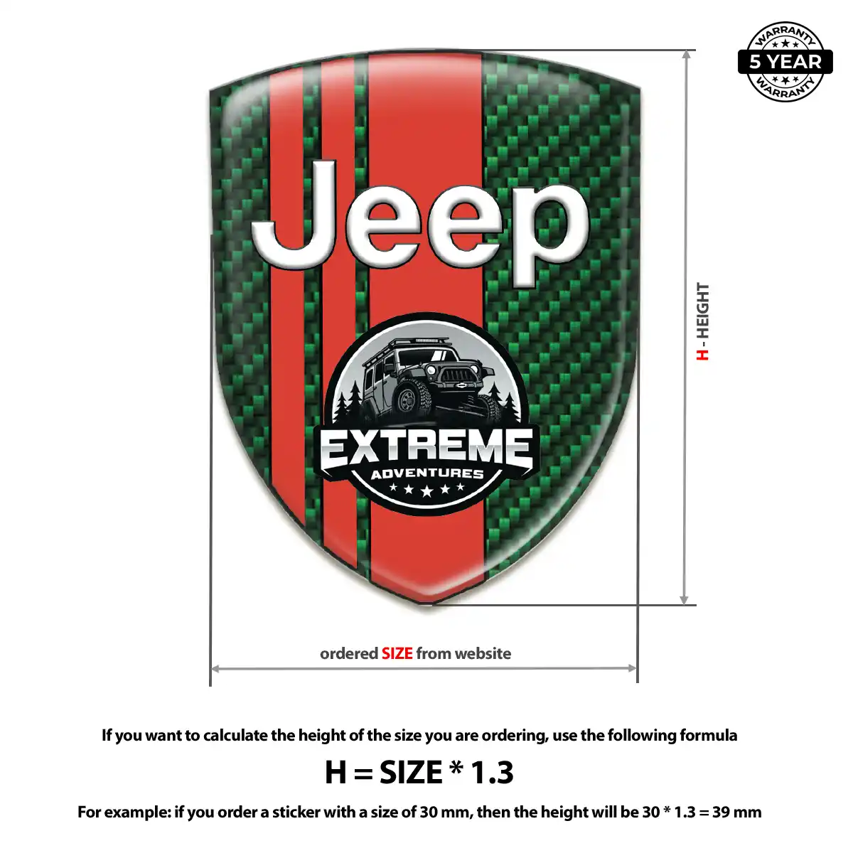 Jeep Car Badge Sticker Premium Dome