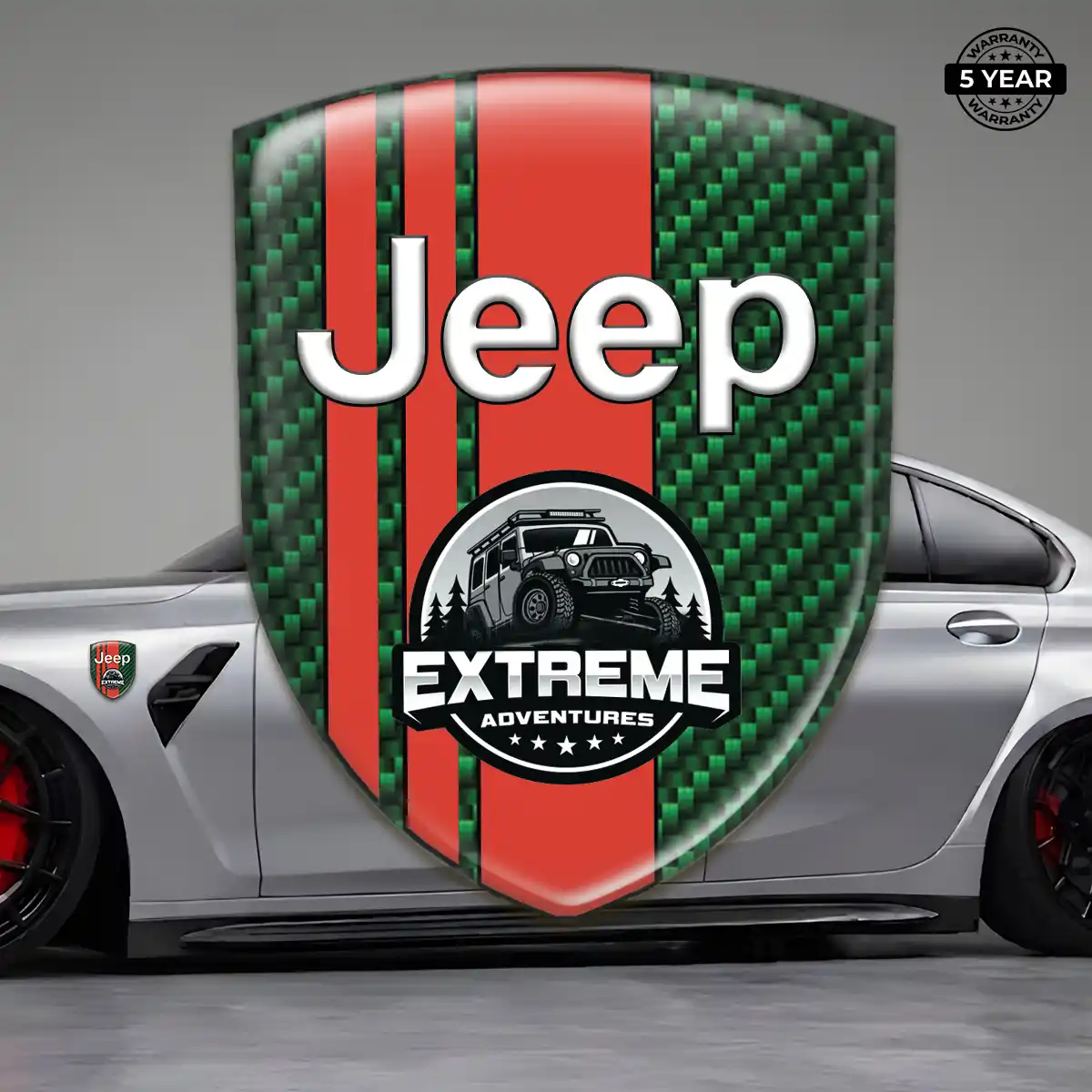 Jeep Car Badge Sticker Premium Dome