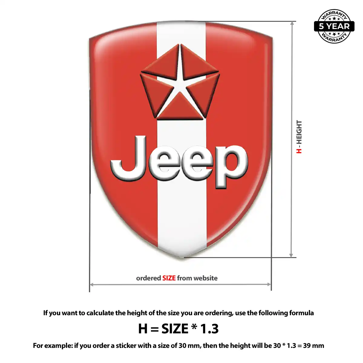 Jeep Car Badge Sticker Prestige Line