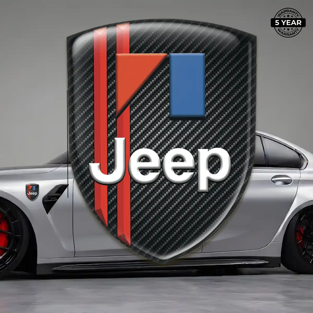 Jeep Car Badge Sticker Refined Design