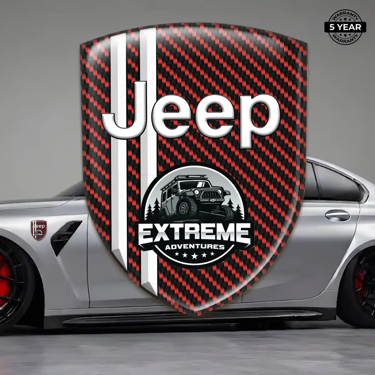 Jeep Car Badge Sticker Resin Luxe