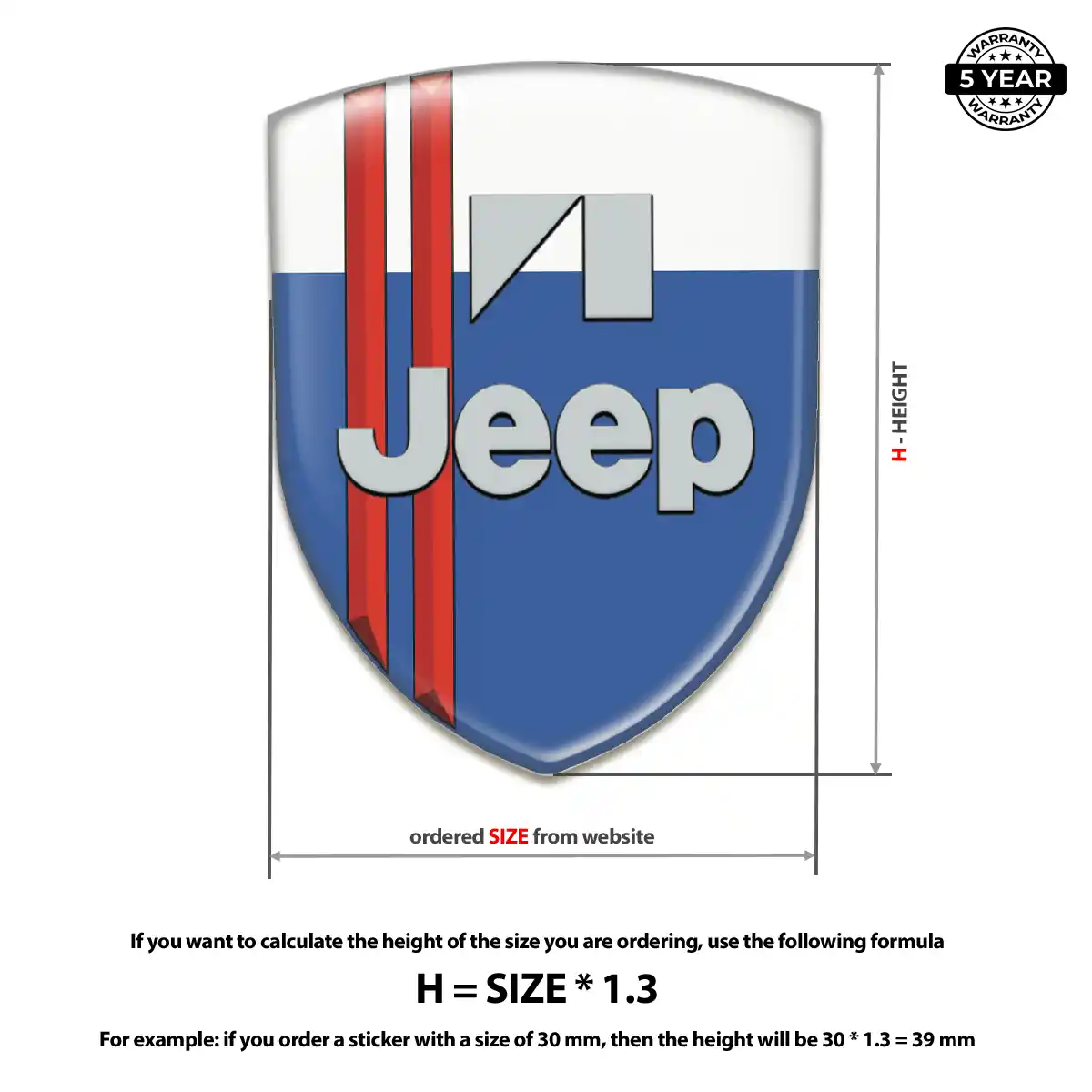 Jeep Car Badge Sticker Sleek Style