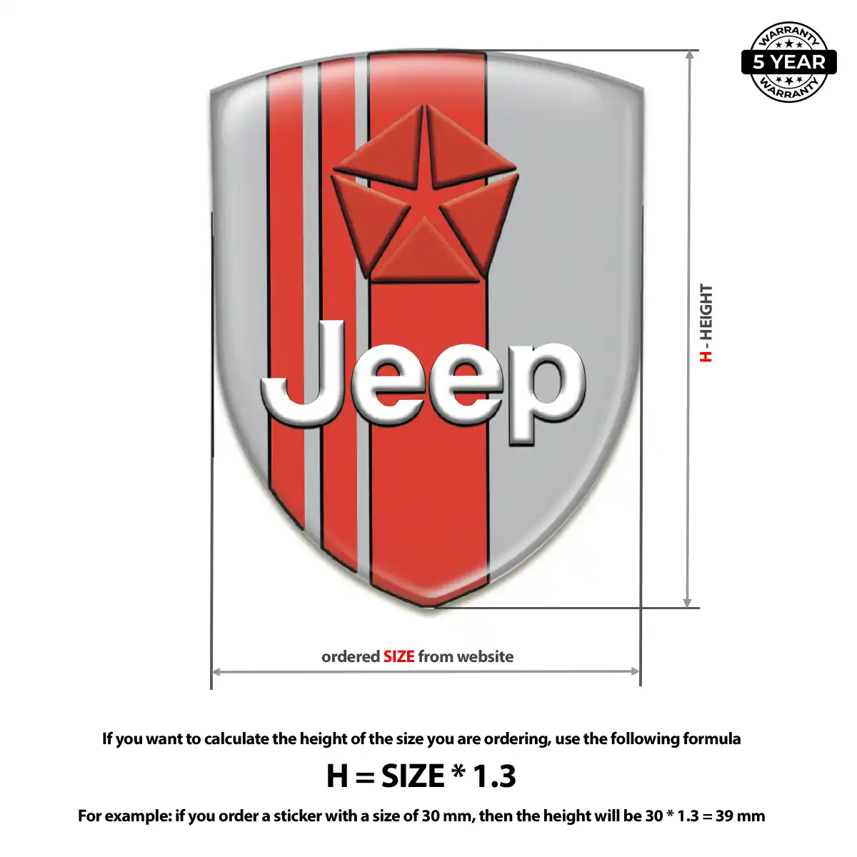 Jeep Car Badge Sticker Superior Craft