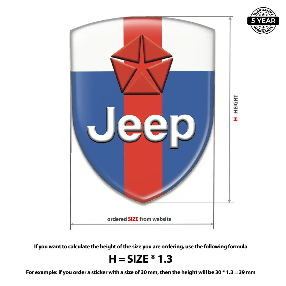 Jeep Car Emblem Decal Elite Edition