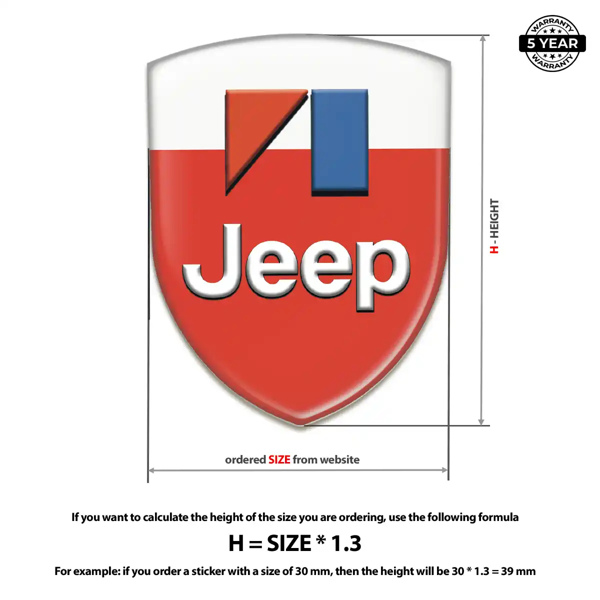 Jeep Car Emblem Decal Exclusive Series