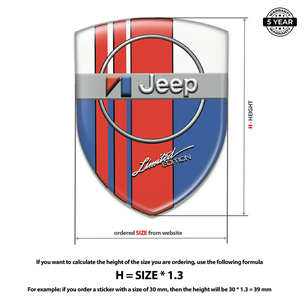 Jeep Car Emblem Decal Exterior Luxe