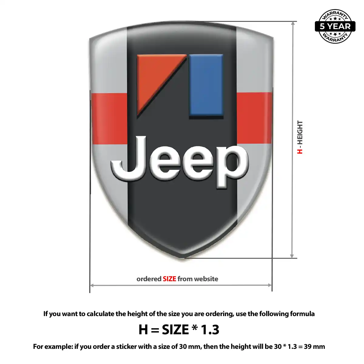 Jeep Car Emblem Decal Interior Elegance