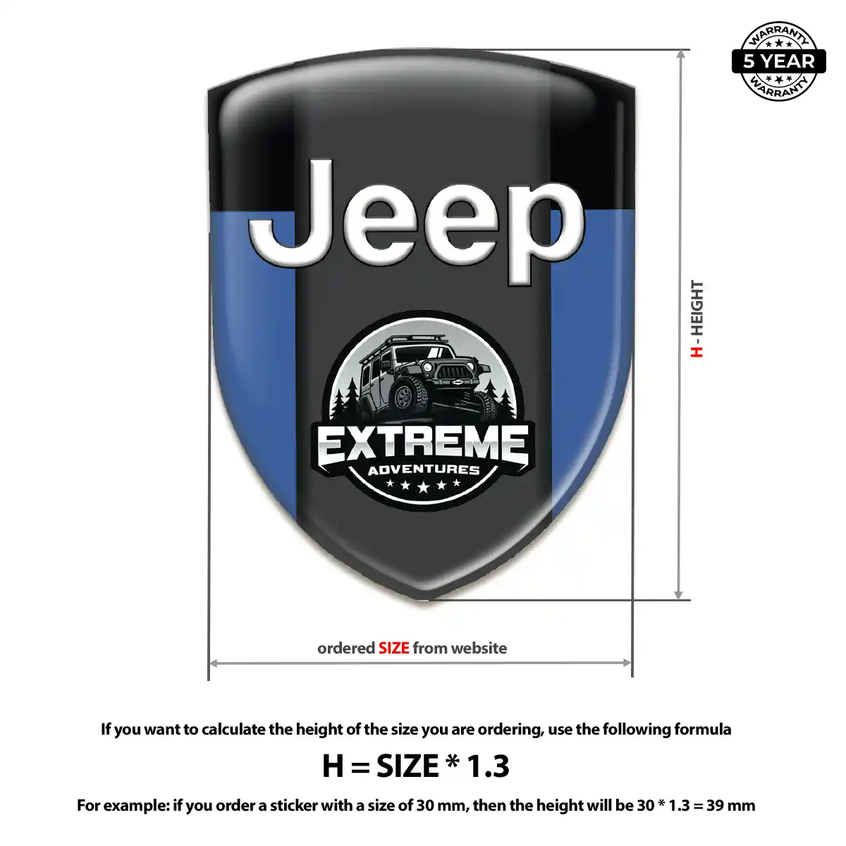 Jeep Car Emblem Decal Interior Luxe