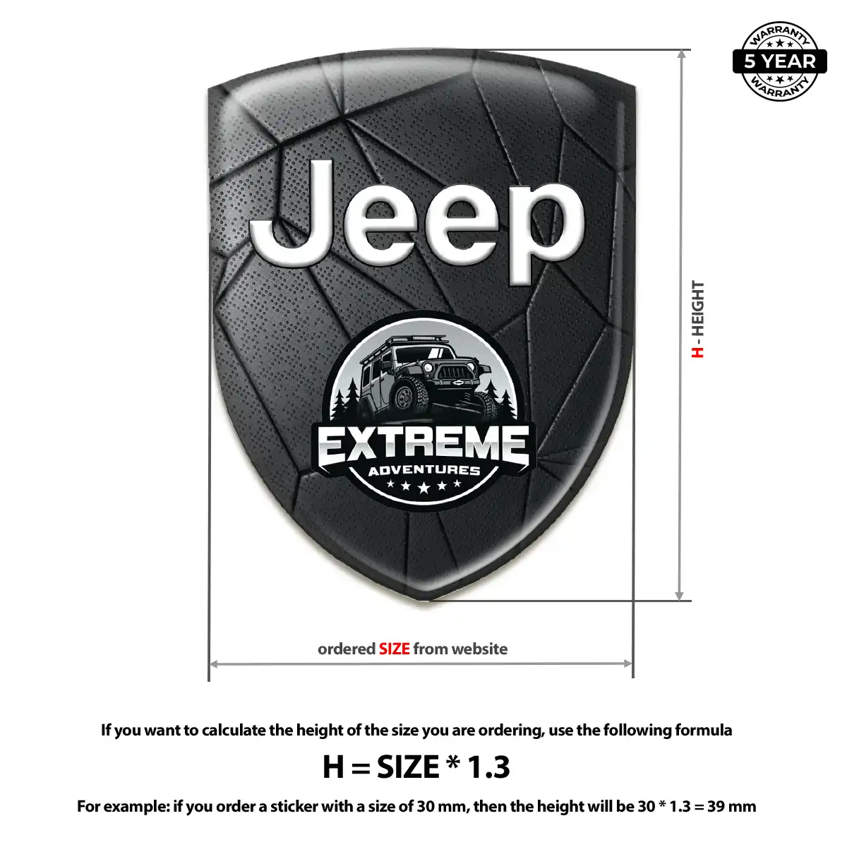 Jeep Car Emblem Decal Opulent Line
