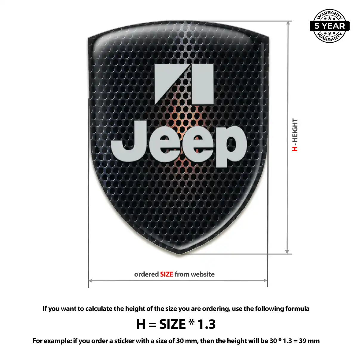 Jeep Car Emblem Decal Refined Design