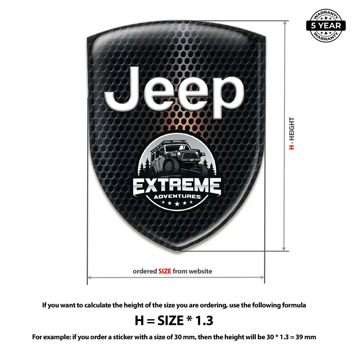 Jeep Car Emblem Decal Signature Grade