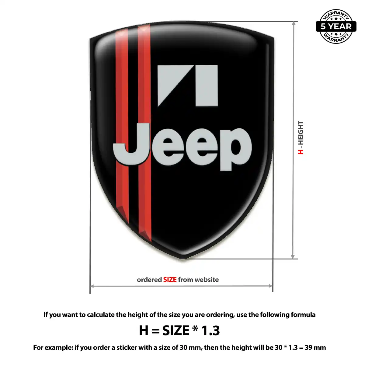 Jeep Car Emblem Overlay Elite Finish