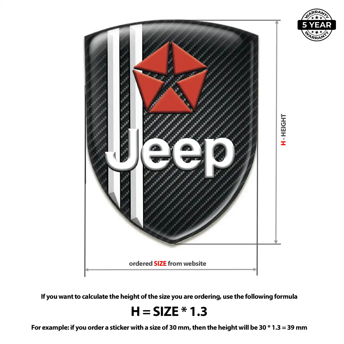 Jeep Car Emblem Overlay Exterior Luxe