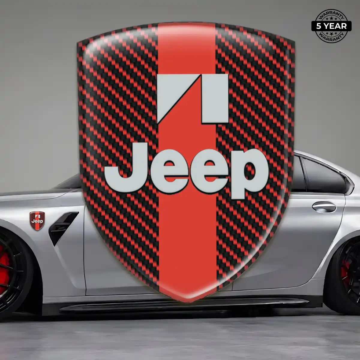Jeep Car Emblem Overlay Interior Elegance