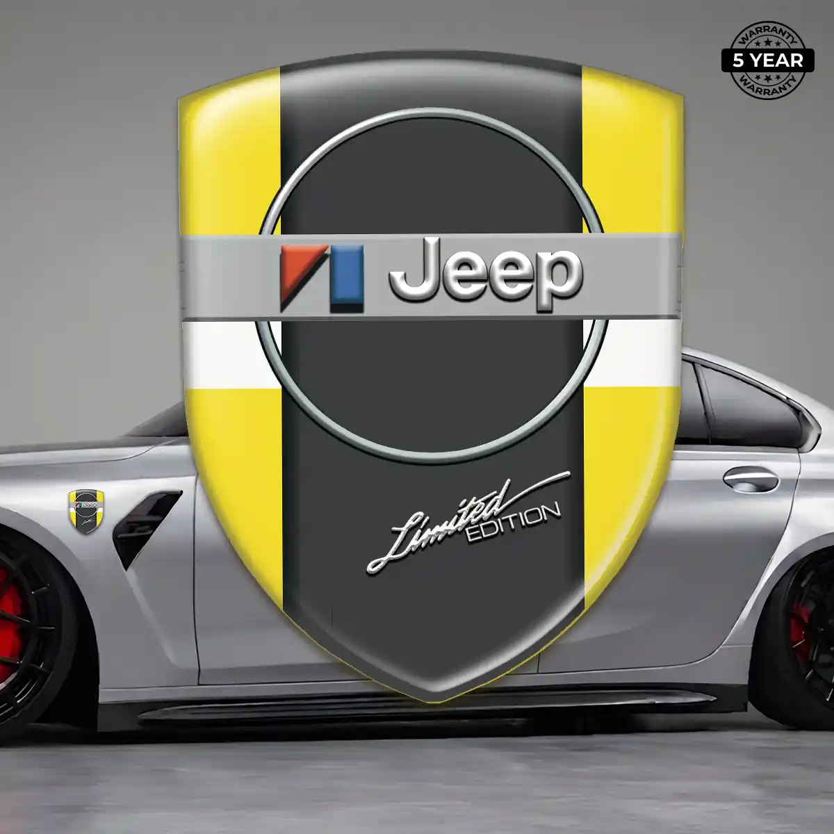 Jeep Car Emblem Overlay Opulent Line