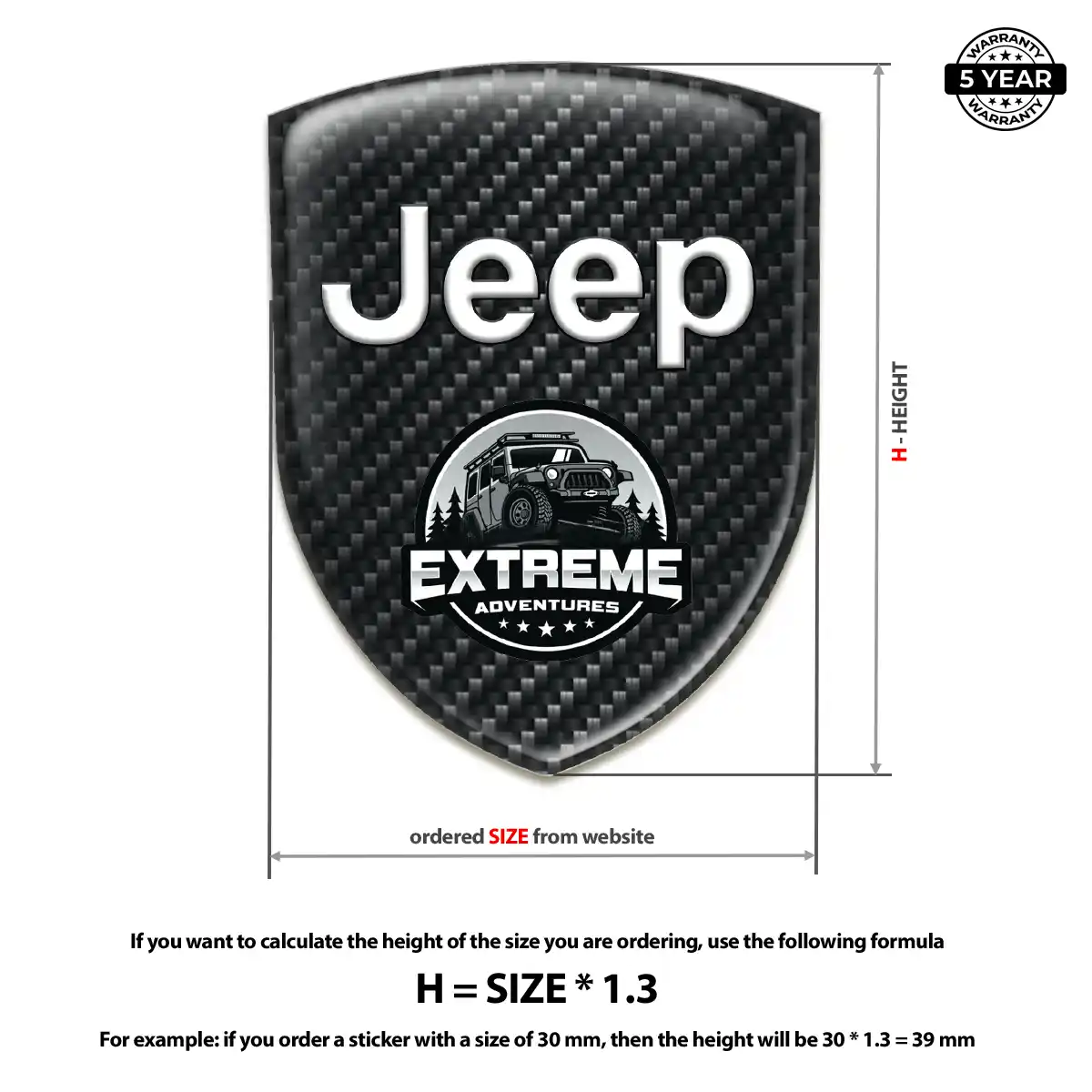Jeep Car Emblem Overlay Outer Style