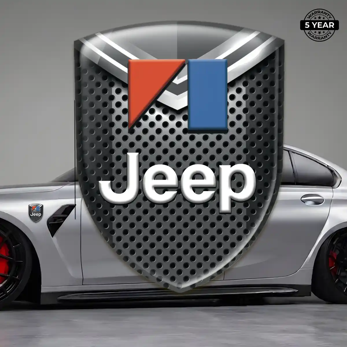 Jeep Car Emblem Overlay Premium Dome