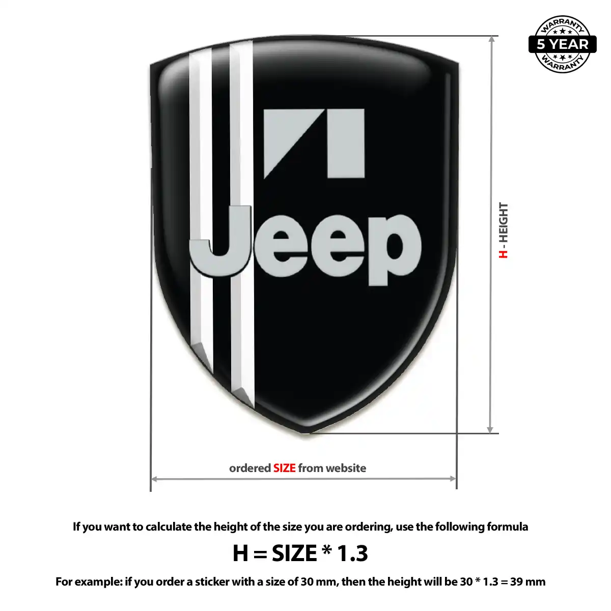 Jeep Car Emblem Overlay Prestige Line