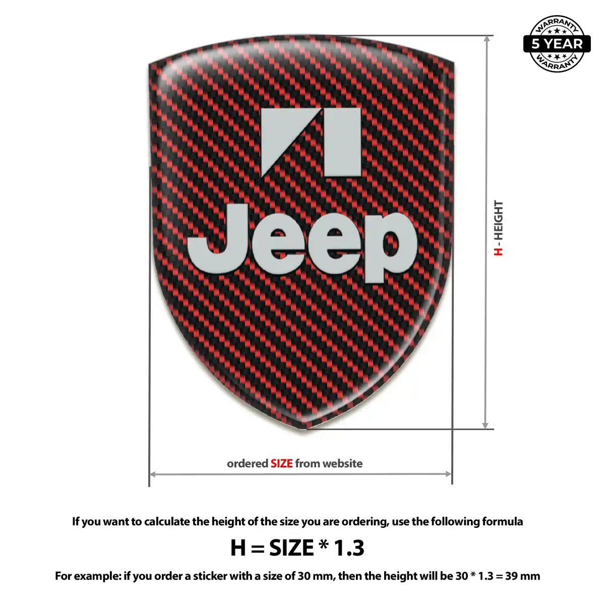 Jeep Car Emblem Overlay Prime Quality