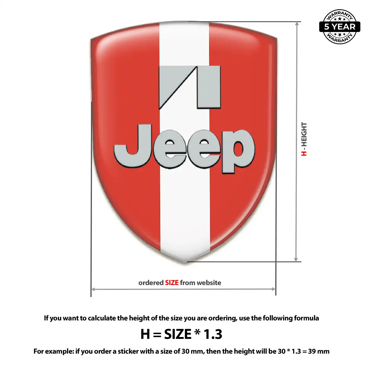 Jeep Car Emblem Overlay Resin Elite