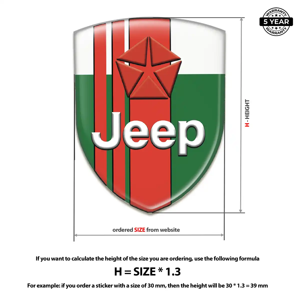 Jeep Car Emblem Overlay Resin Luxe