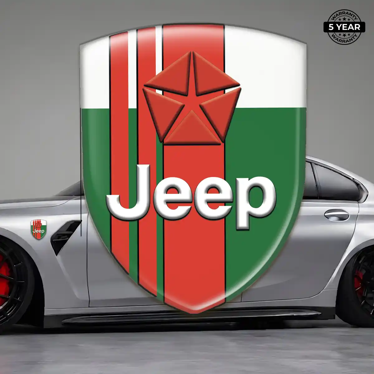Jeep Car Emblem Overlay Resin Luxe