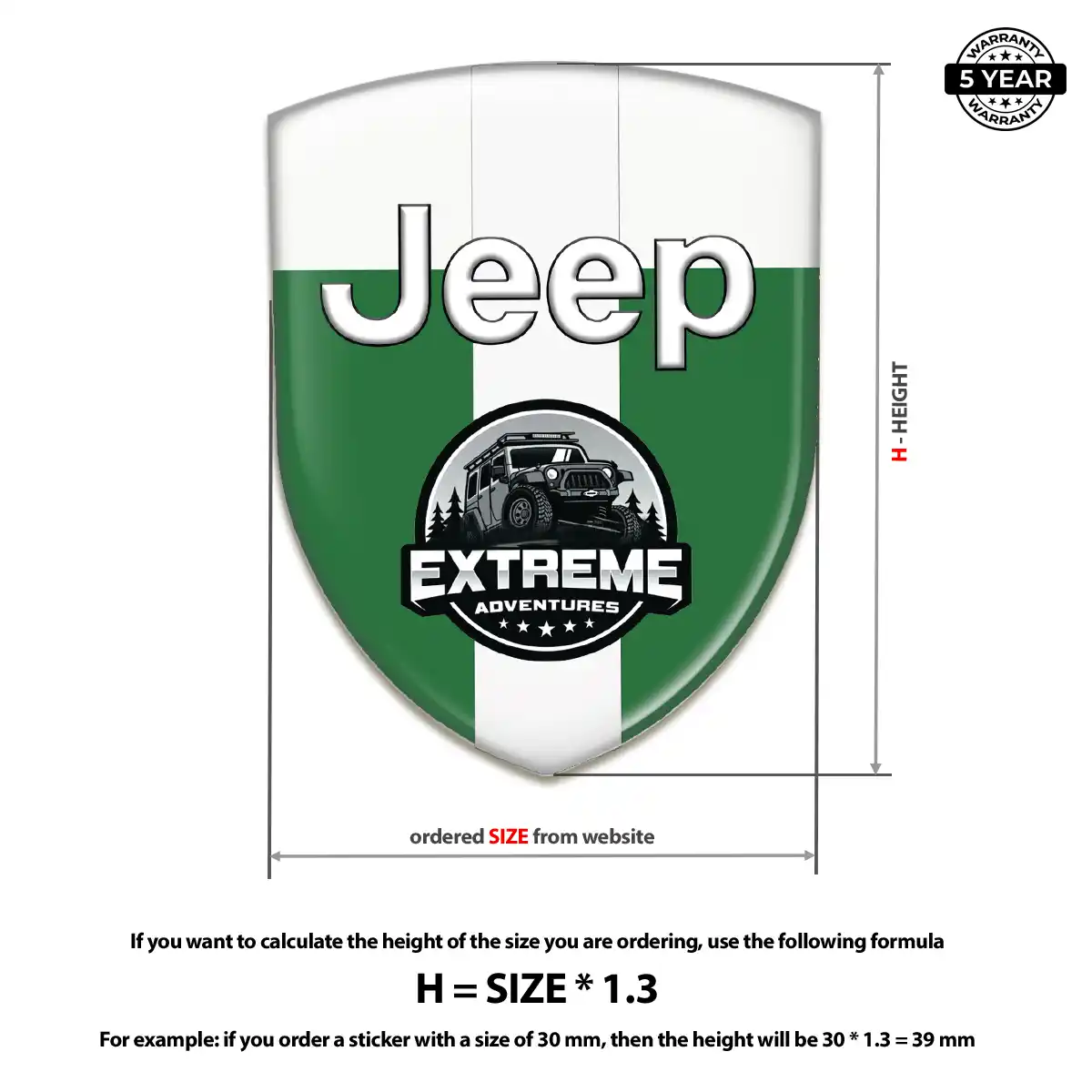 Jeep Car Emblem Sticker Deluxe Edition