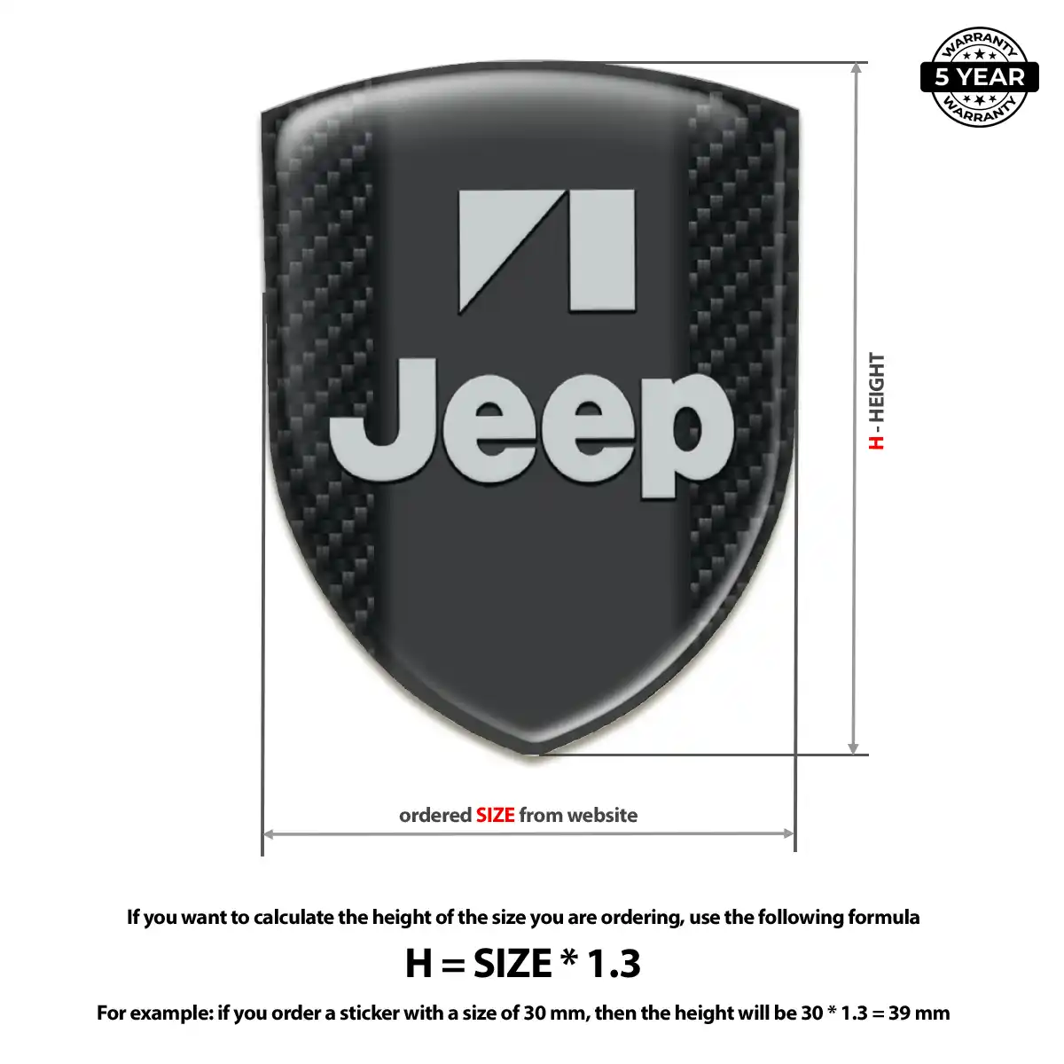 Jeep Car Emblem Sticker Elite Edition
