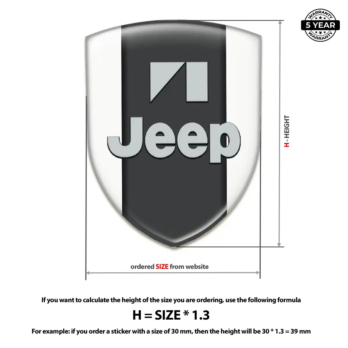 Jeep Car Emblem Sticker Exclusive Series