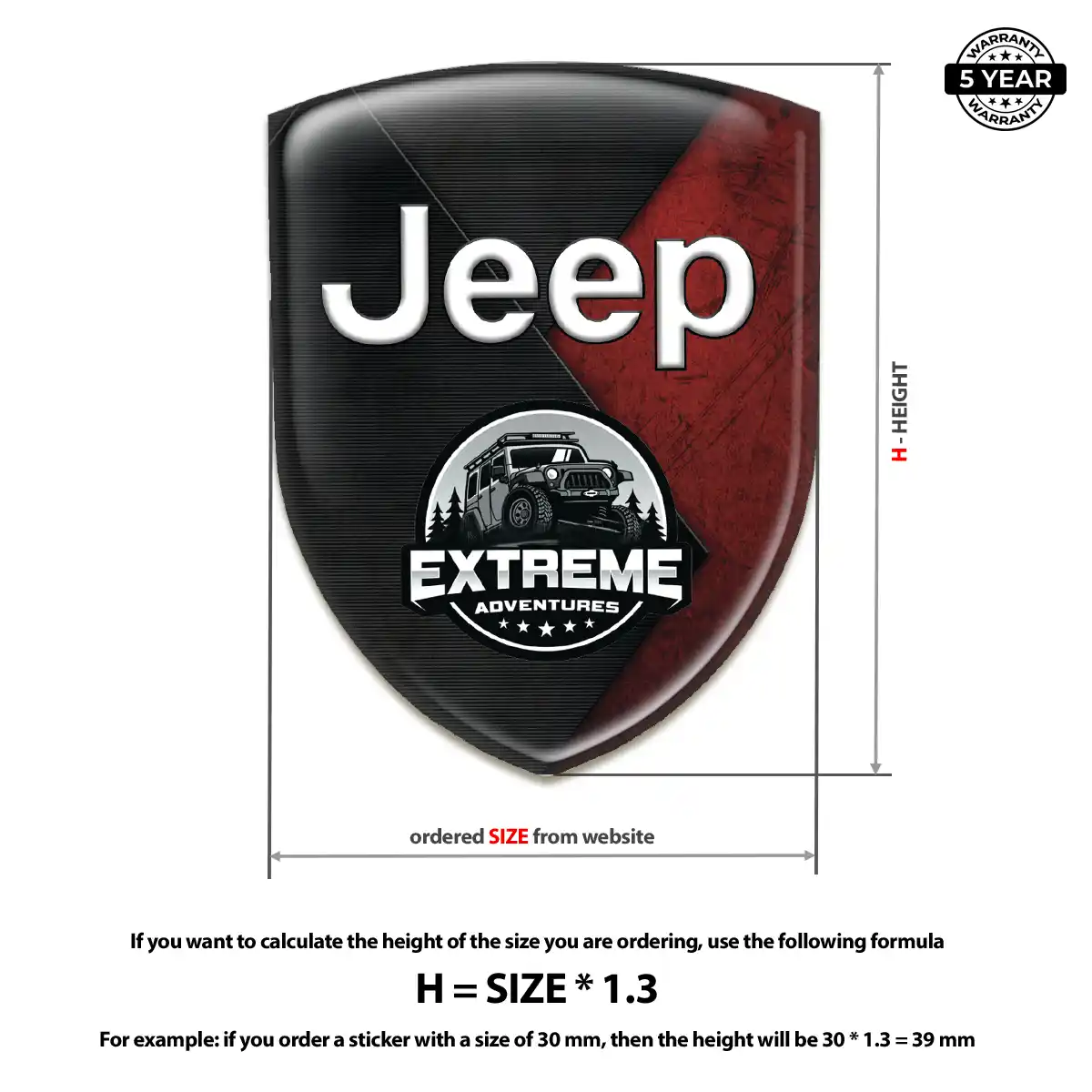 Jeep Car Emblem Sticker Exterior Luxe