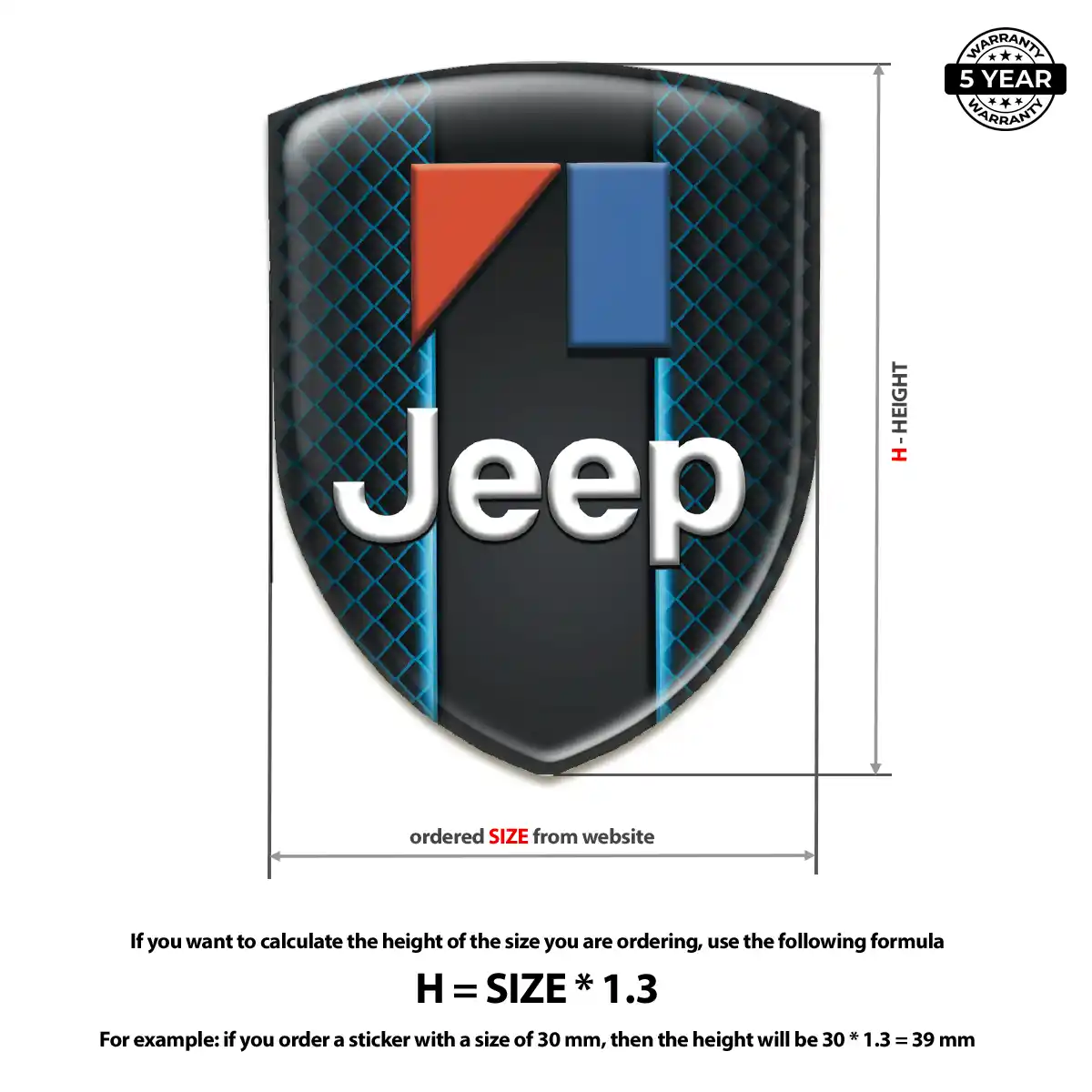 Jeep Car Emblem Sticker Opulent Line
