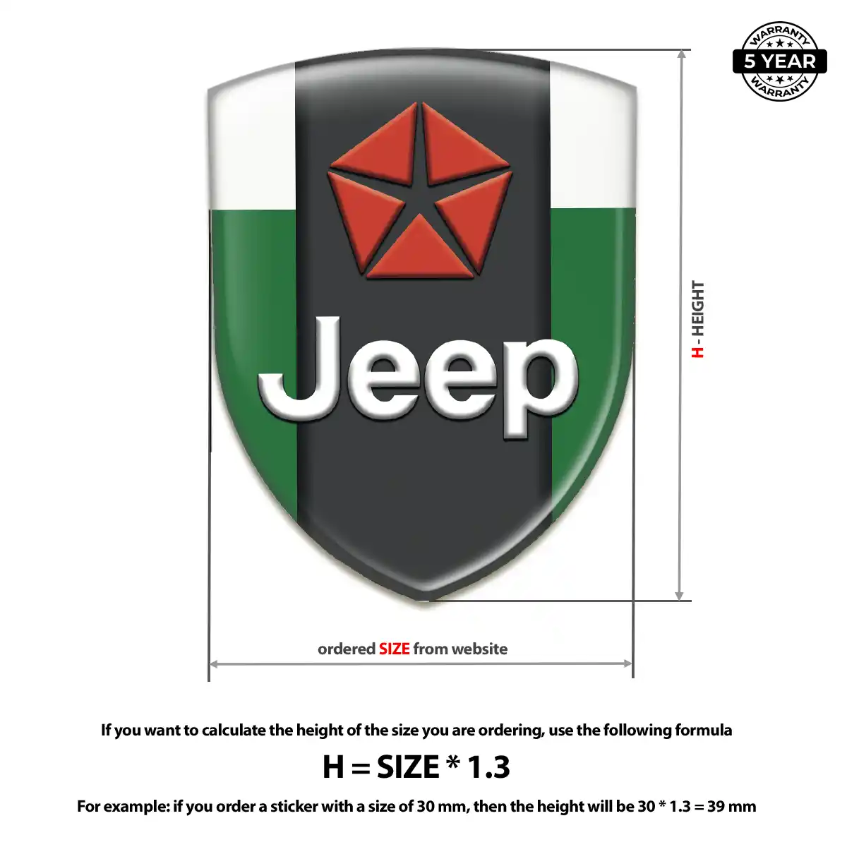 Jeep Car Emblem Sticker Premium Dome