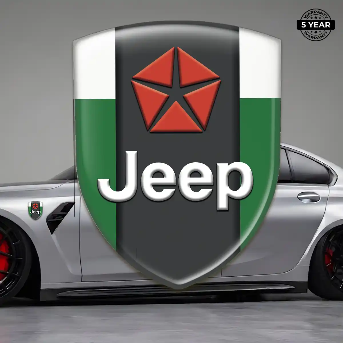 Jeep Car Emblem Sticker Premium Dome