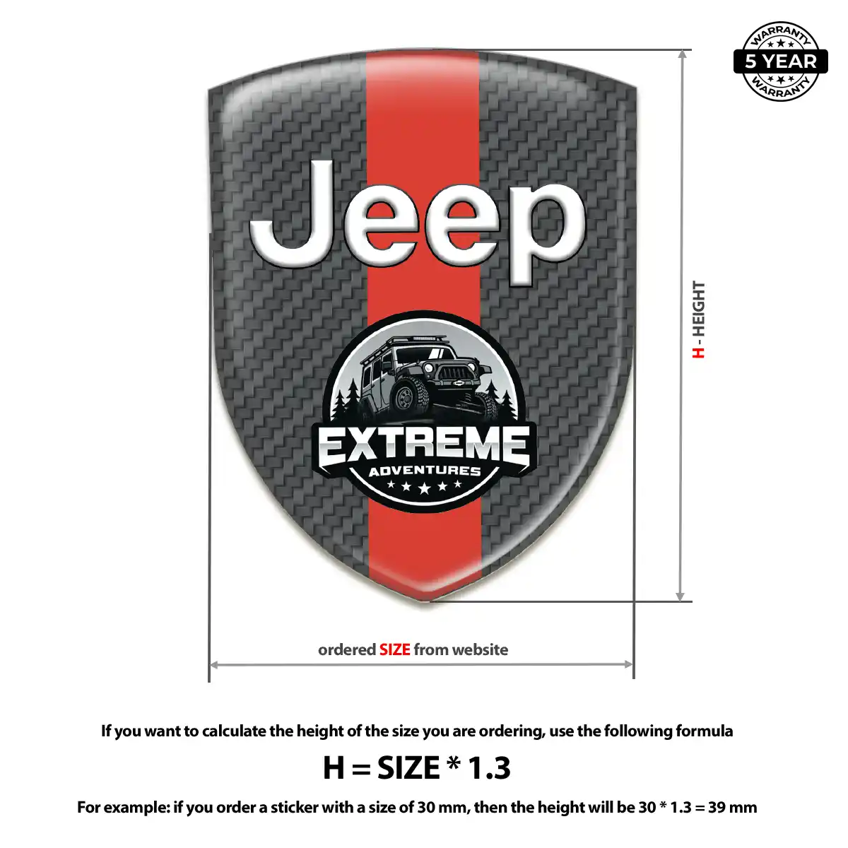 Jeep Car Emblem Sticker Prestige Line
