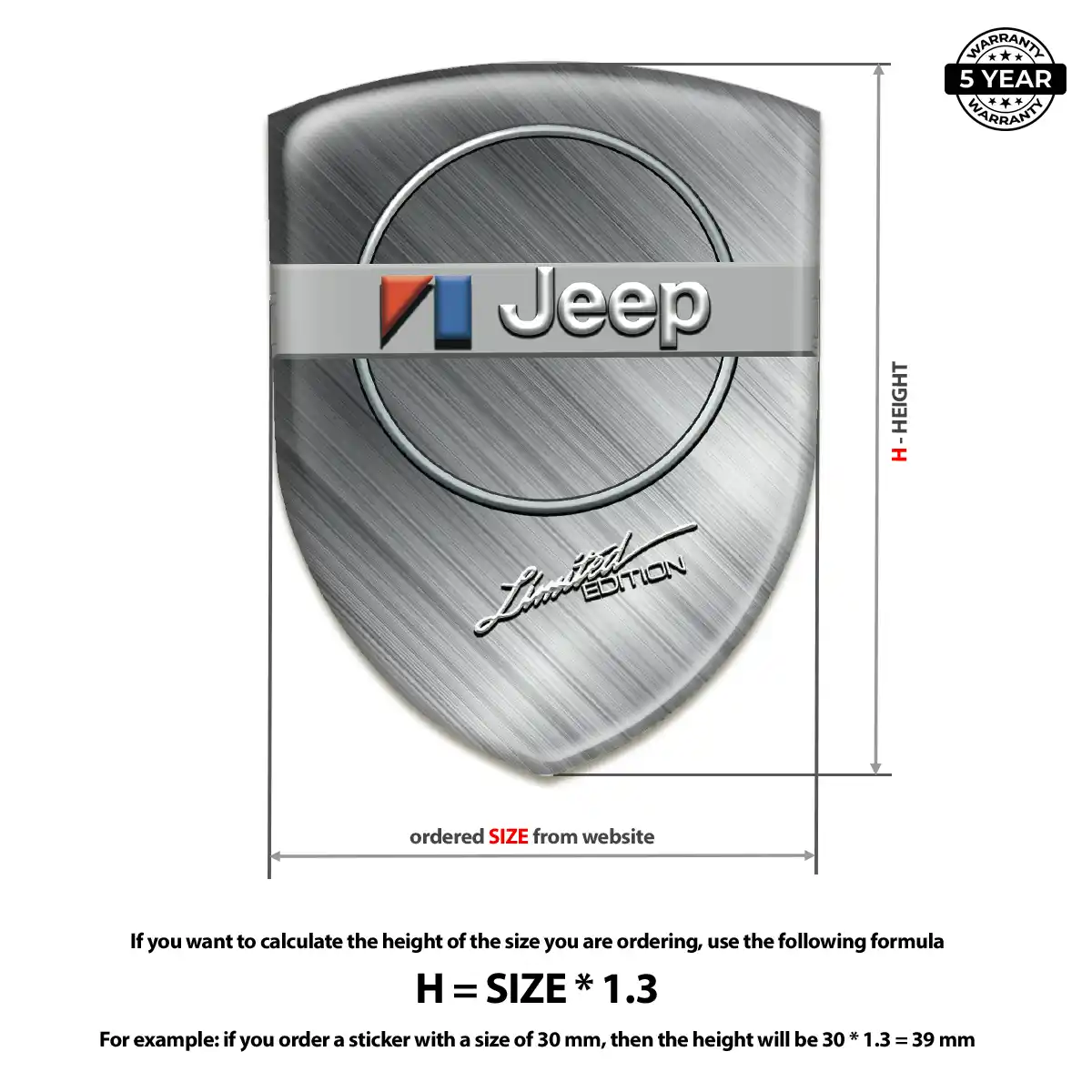 Jeep Car Emblem Sticker Prime Quality
