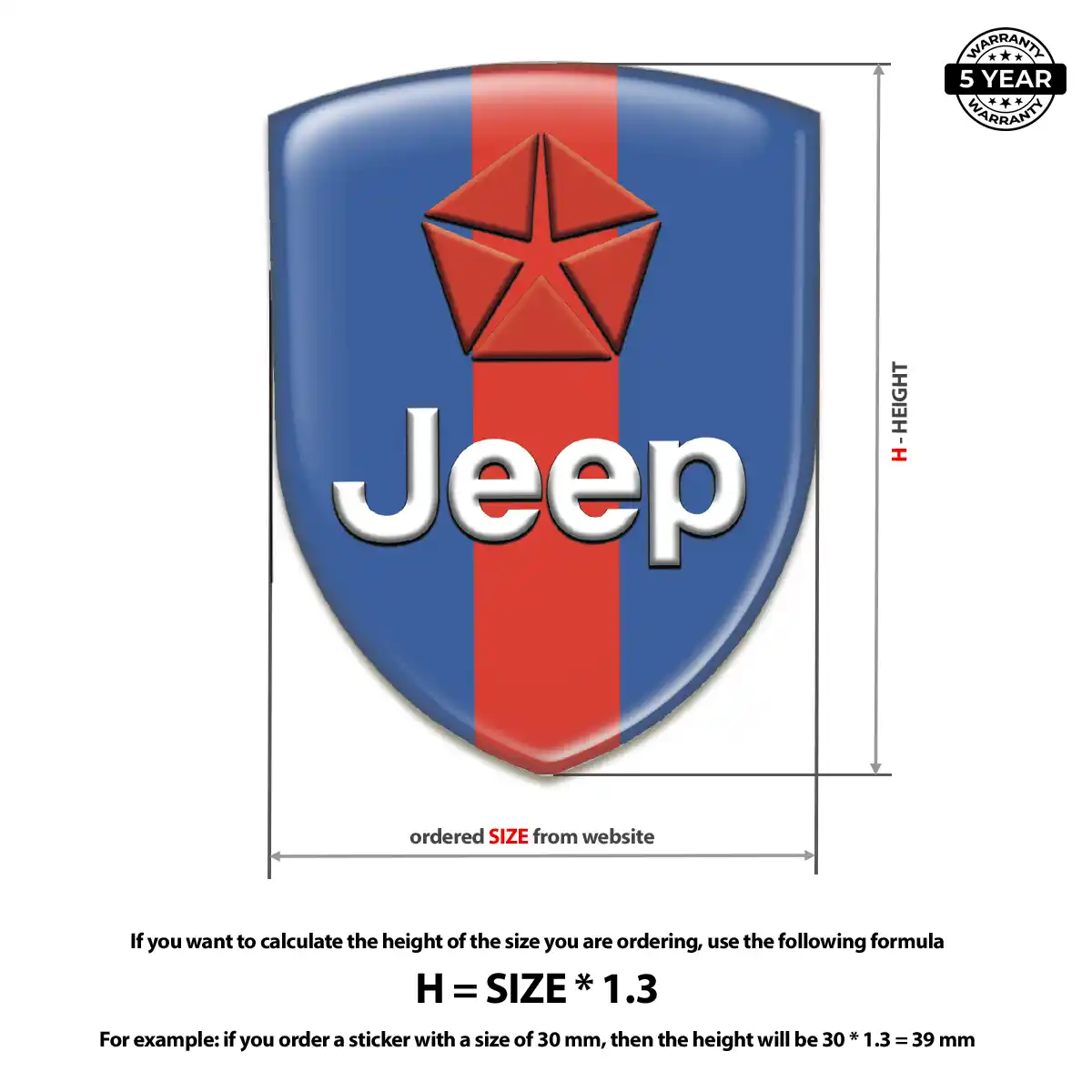 Jeep Car Emblem Sticker Refined Design