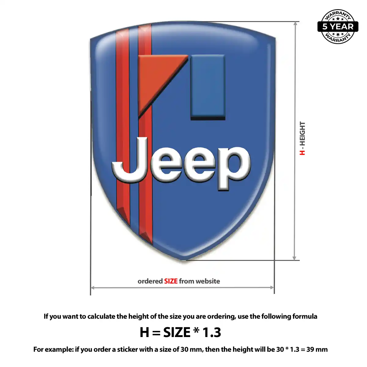 Jeep Car Emblem Sticker Signature Grade