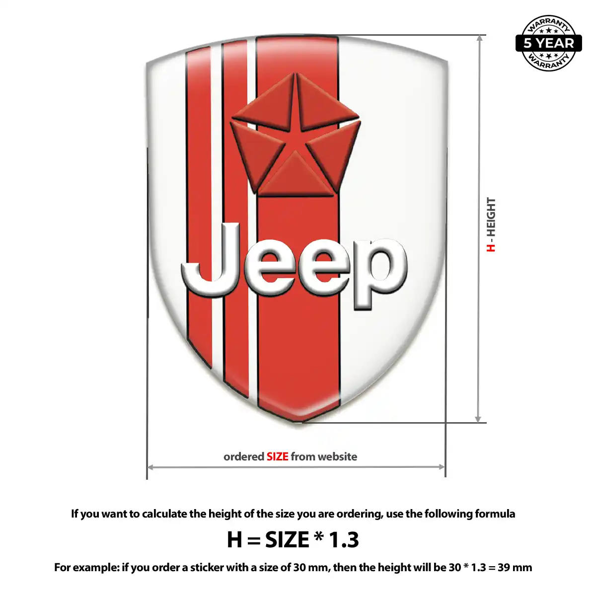 Jeep Car Logo Decal Cabin Style