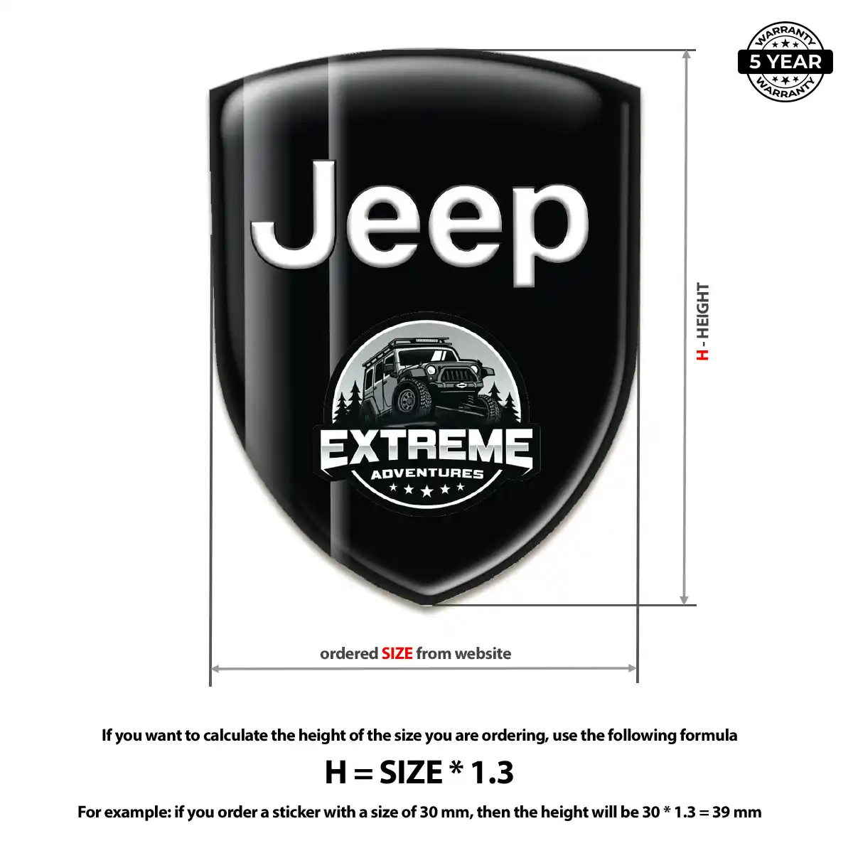 Jeep Car Logo Decal Deluxe Edition