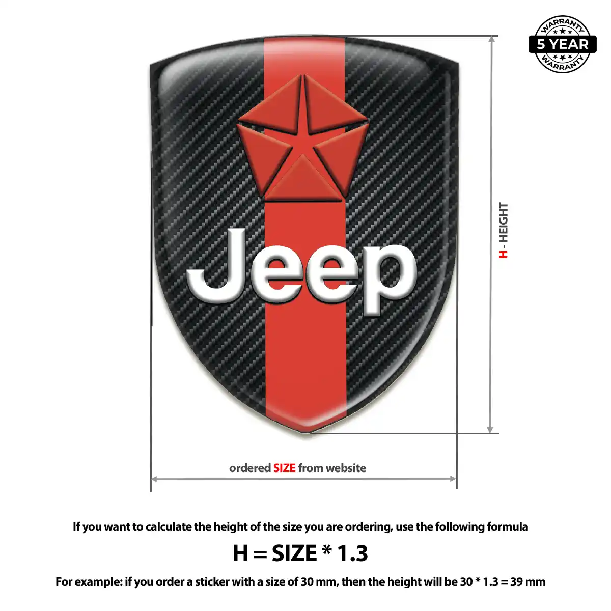 Jeep Car Logo Decal Elite Edition