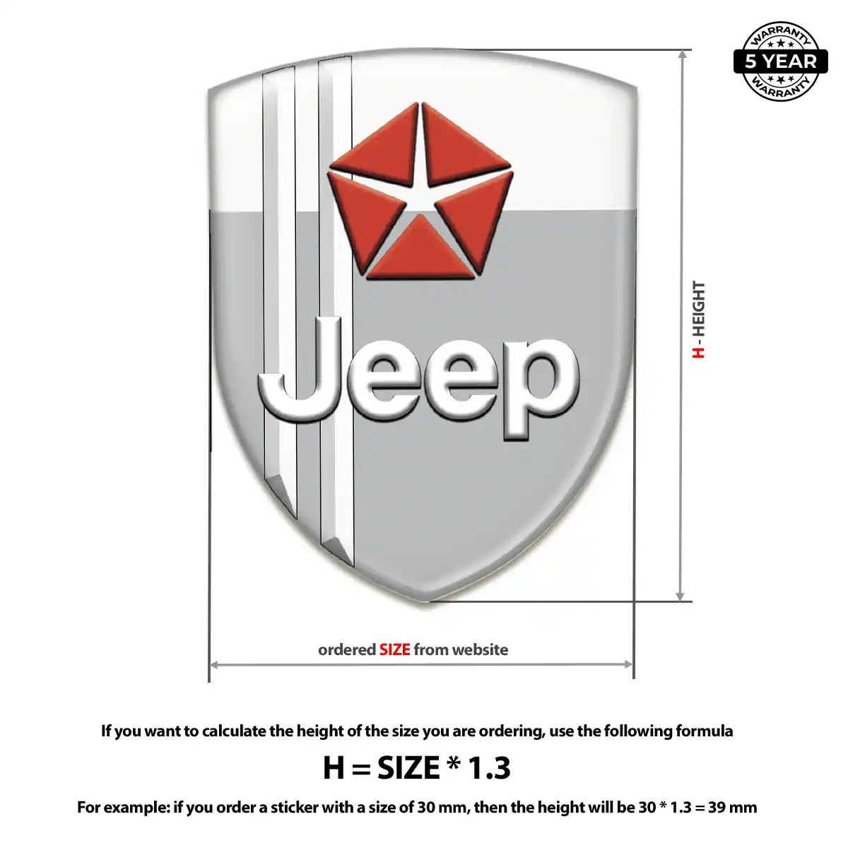 Jeep Car Logo Decal Elite Finish