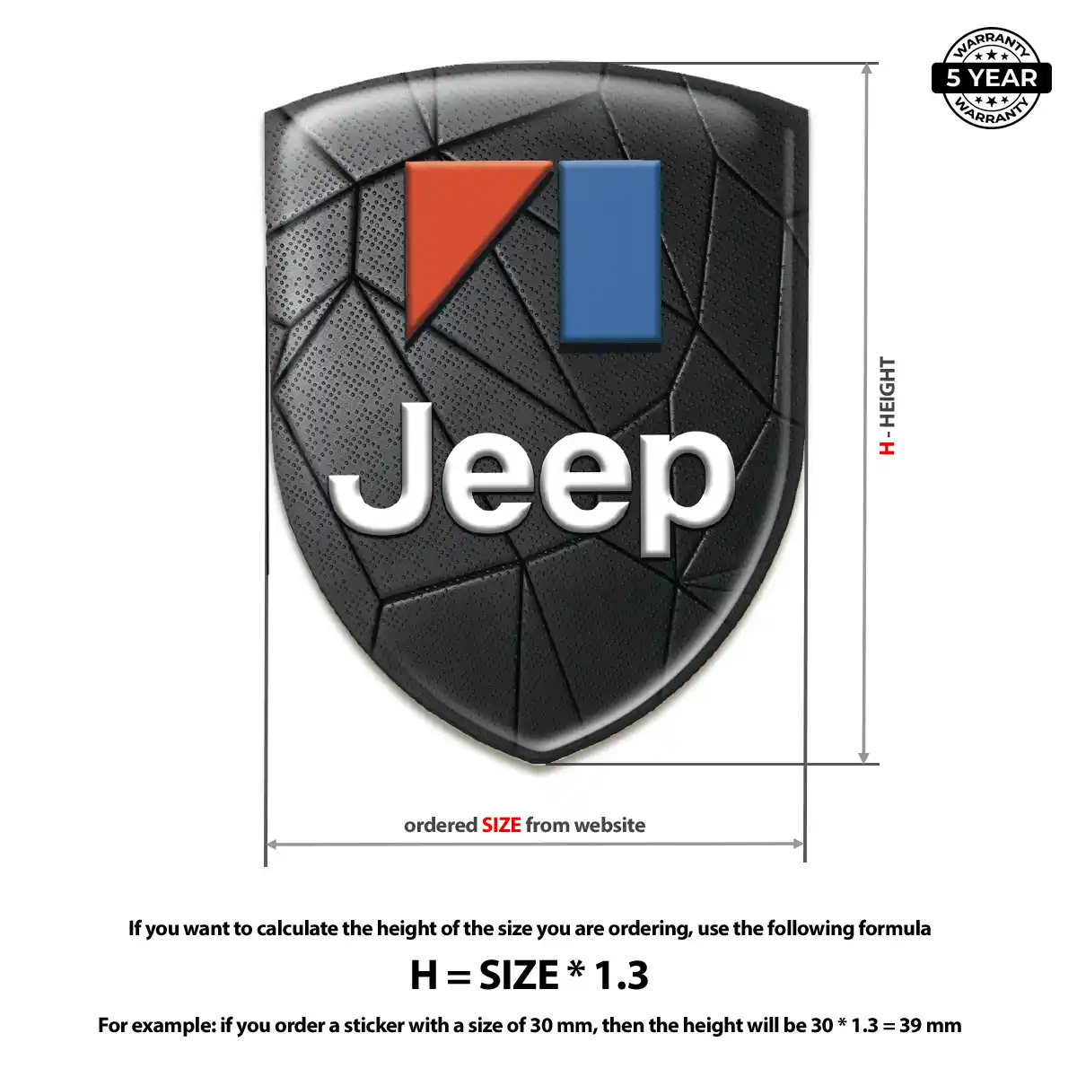 Jeep Car Logo Decal Interior Elegance