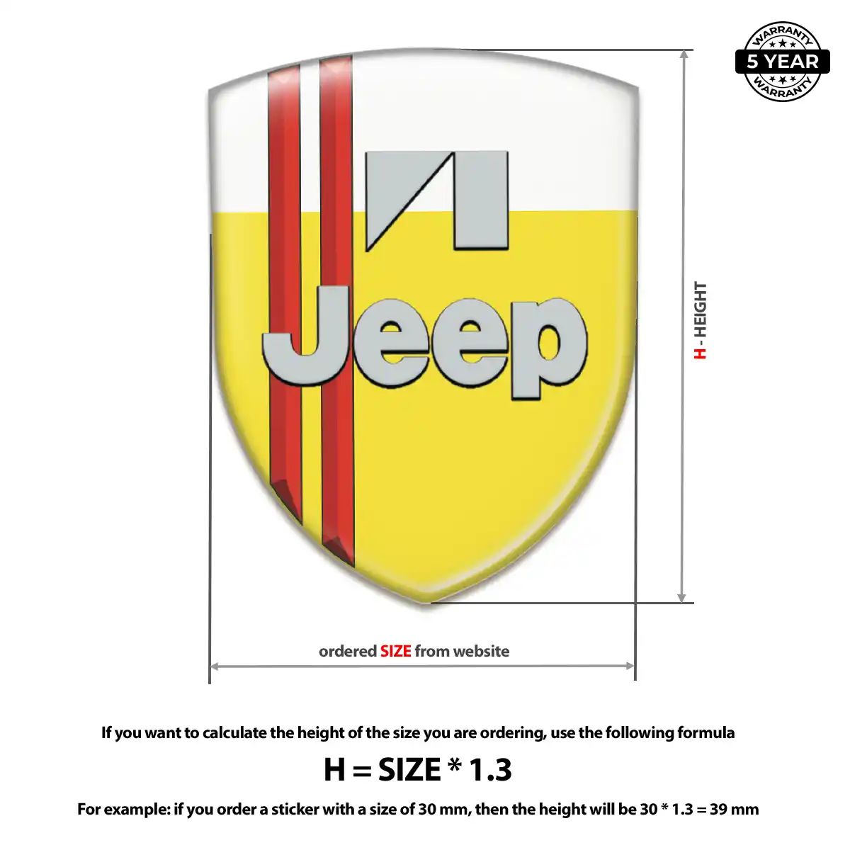 Jeep Car Logo Decal Interior Luxe