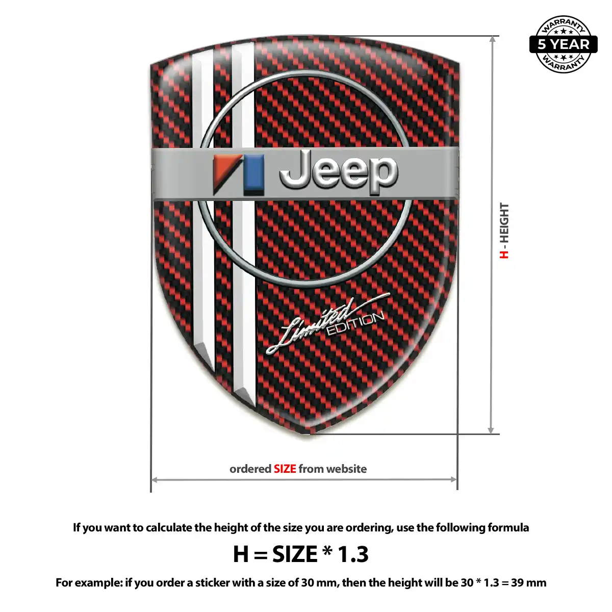 Jeep Car Logo Decal Outer Style