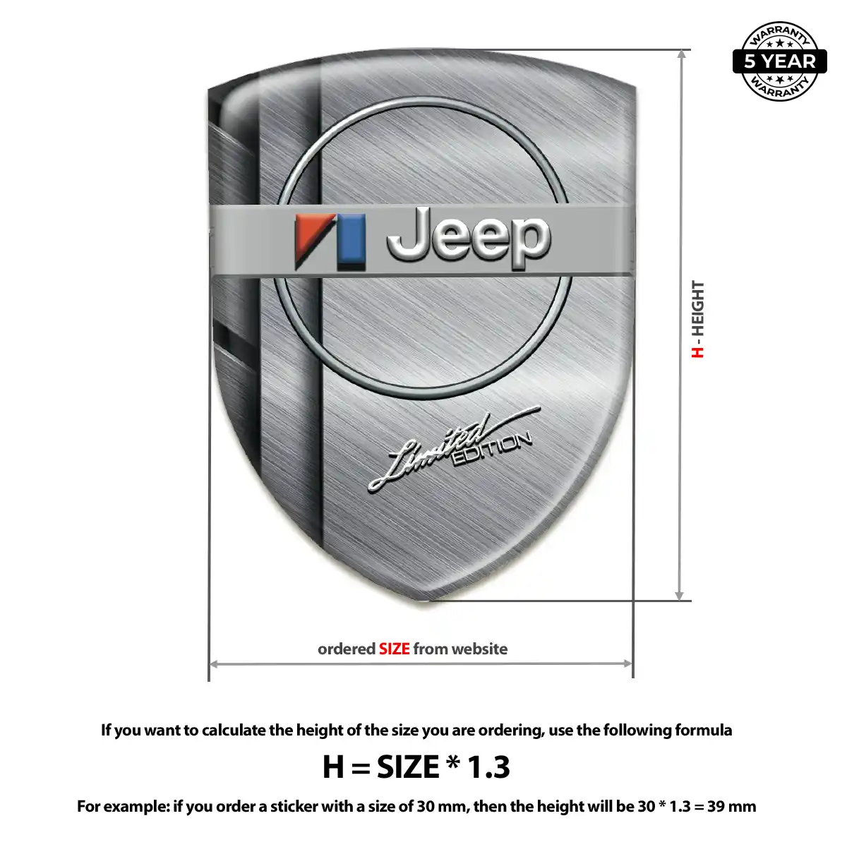 Jeep Car Logo Decal Signature Grade