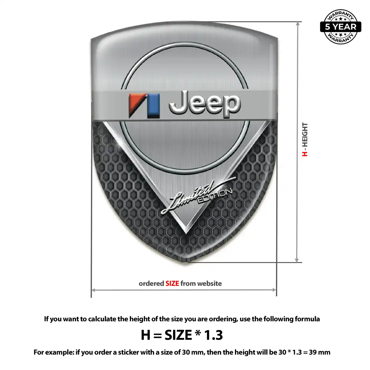 Jeep Crest Emblem Elite Finish