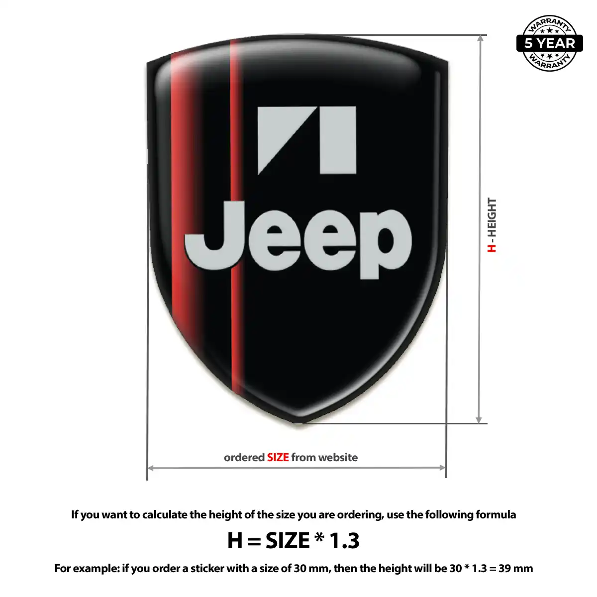 Jeep Crest Emblem Outer Style